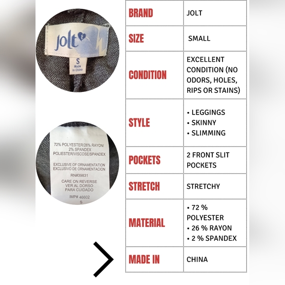 Women Jolt Black With White Diamond Pattern Elastic Waist Stretchy Leggings Sz S - Picture 2 of 9